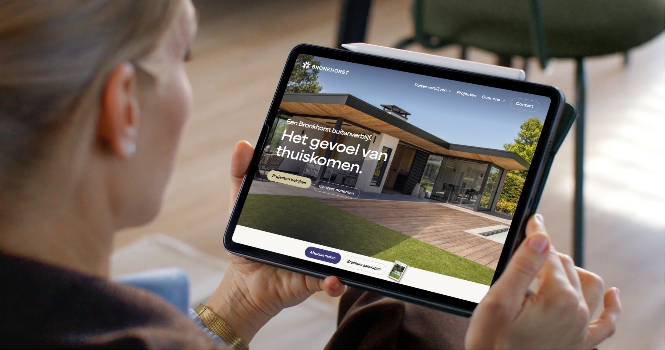 Afbeelding Luxe website voor Bronkhorst Buitenleven